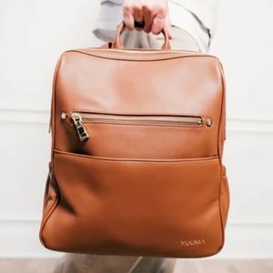 YUUMA Diaper Bag in Cinnamon - Vegan Leather